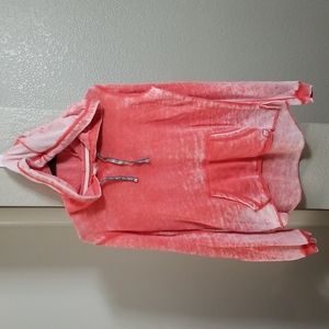 Billabong Coral Stonewashed Sweatshirt Hi low Surfer Sweatshirt Size Med